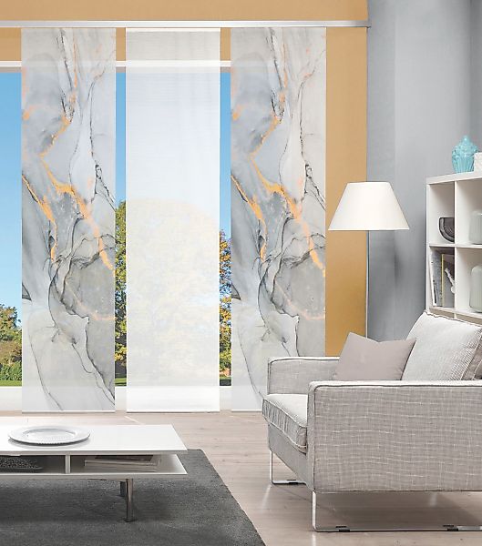 Vision S Schiebegardine "MARMOSA 3er SET" Paneelwagen 3 Stk. tlg. Bambus-Op günstig online kaufen