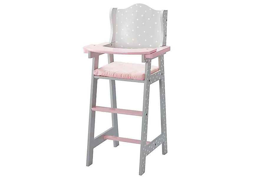 TEAMSON™ KIDS    Puppenmöbel Puppenhochstuhl Holz mit Polster Grau günstig online kaufen