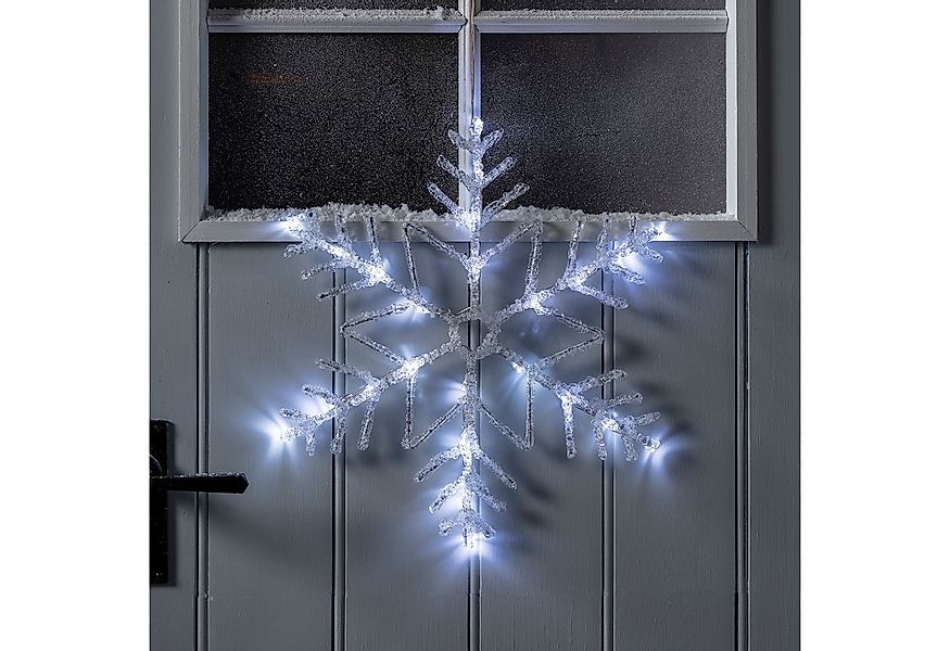 Lights4fun LED Dekolicht 40cm LED Schneeflocke Fensterdeko Weihnachten günstig online kaufen