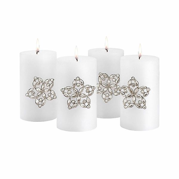 Mirabeau Stumpenkerze Deko-Pin 4er Set Custer günstig online kaufen