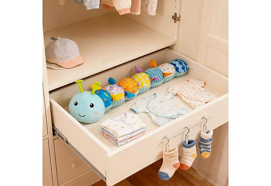 MODFU Kuscheltier Baby-Plüschraupe mit Musik und Messfunktion Greifspielzeu günstig online kaufen