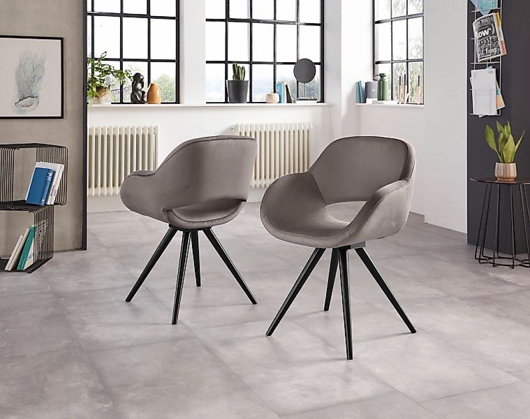 Home affaire Armlehnstuhl "Aurora" (Set) 2 Stk.Gestell aus Massivholz Buche günstig online kaufen