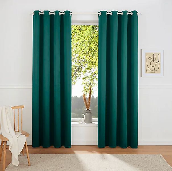 my home Gardine »SOLA«, (2 St.), Schal einfarbig, Verdunkelung, 1er oder 2e günstig online kaufen