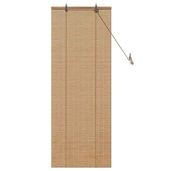 Rollo Rollo mit Vorhängen Braun 60 x 160 cm Bambus, vidaXL günstig online kaufen