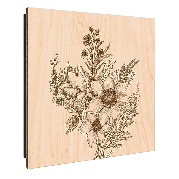 Banjado Schlüsselkasten Holz 30x30cm Schwarz Scharnier Rechts 50 Haken Desi günstig online kaufen