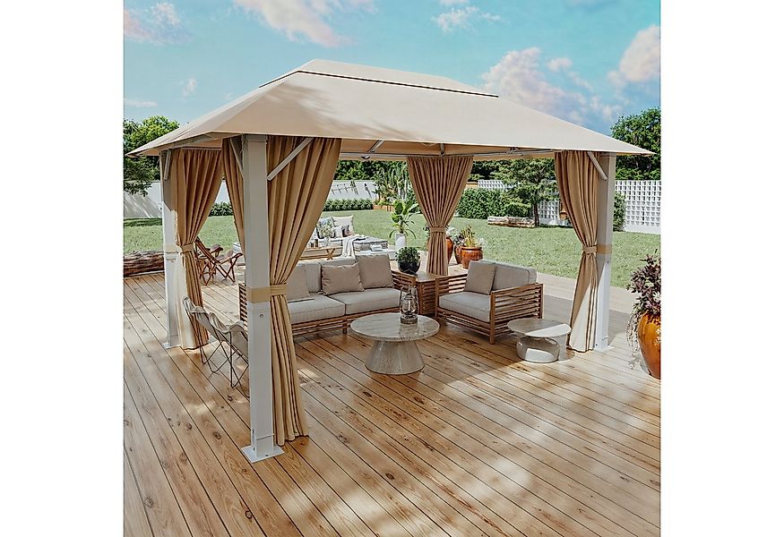 GUNJI Pavillon Großes 3*3/3/3/4M wasserdichtes Gartenzelt Patio Gazebo Part günstig online kaufen