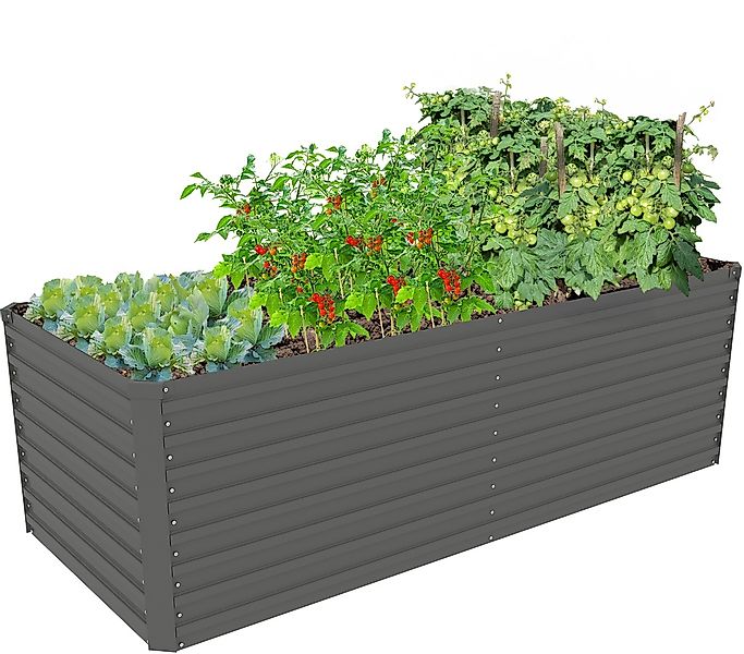 KONIFERA Hochbeet "Emmy, bodenloses Gartenbeet aus verzinktem Stahl", mit V günstig online kaufen