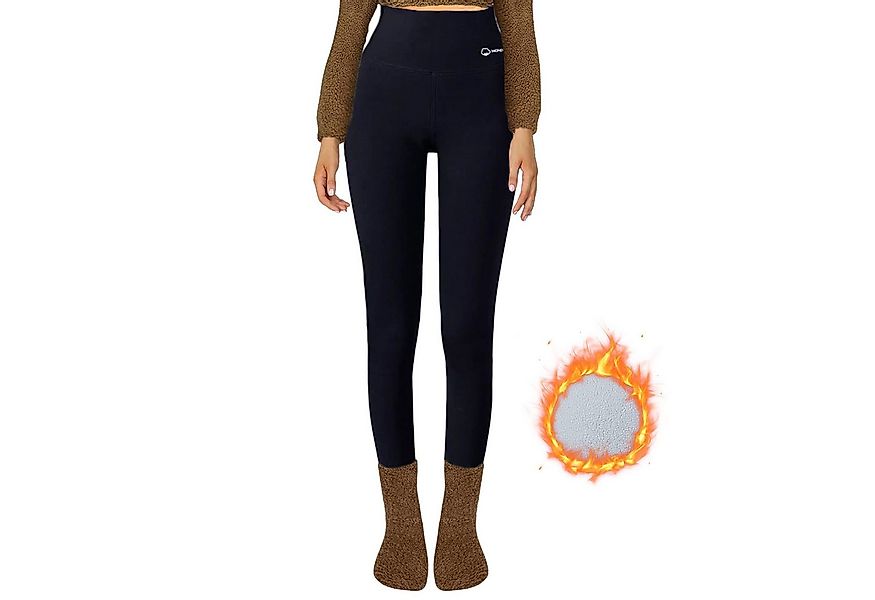 Refttenw Thermoleggings Gefütterte Strumpfhose High Waist Laufhose Thermoho günstig online kaufen