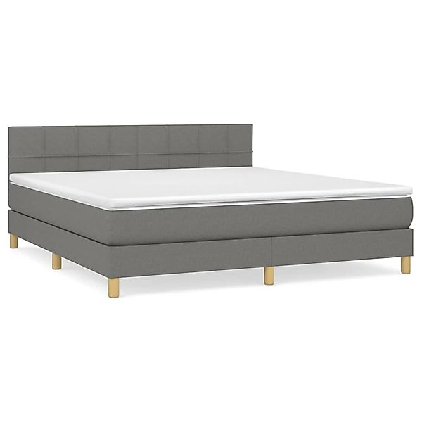 vidaXL Boxspringbett mit Matratze Dunkelgrau 180x200 cm Stoff1378698 günstig online kaufen