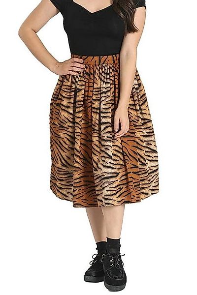 Hell Bunny A-Linien-Rock Tora 50's Skirt Retro Tiger Print Vintage Tellerro günstig online kaufen