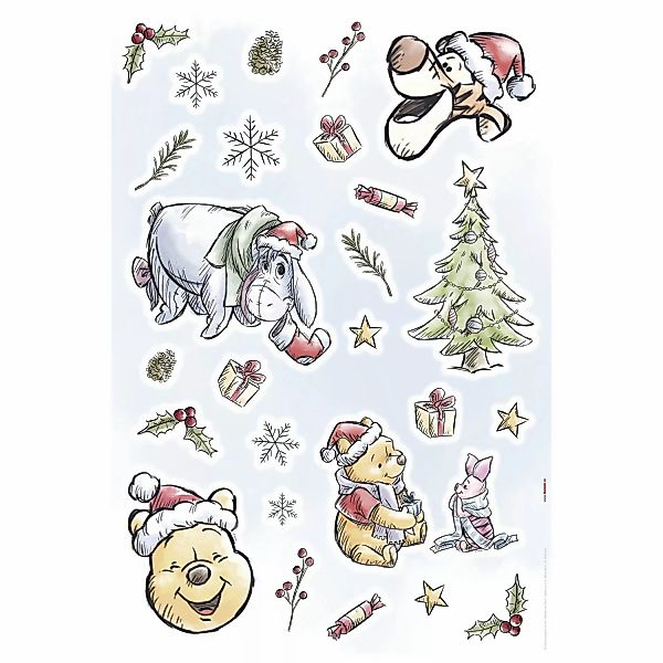 Komar Deko-Sticker Winnie Pooh Christmas 50 cm x 70 cm günstig online kaufen