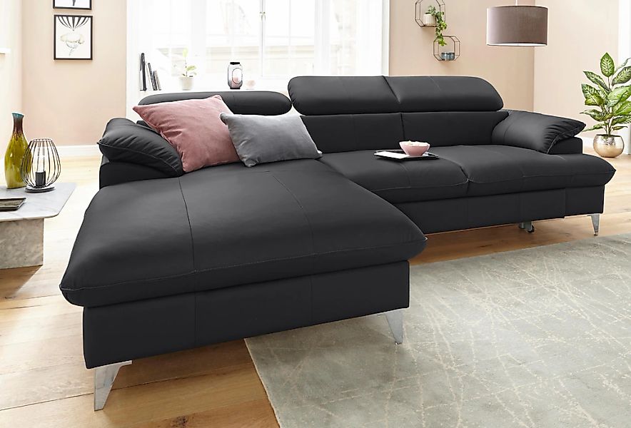 COTTA Ecksofa "Caluso L-Form" mit Kopfteilverstellung, wahlweise mit Bettfu günstig online kaufen