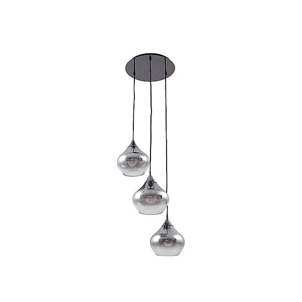 Lucande Pendelleuchte Jarven 10030103 Modern in Alu aus Glas 3-flammig E27 günstig online kaufen