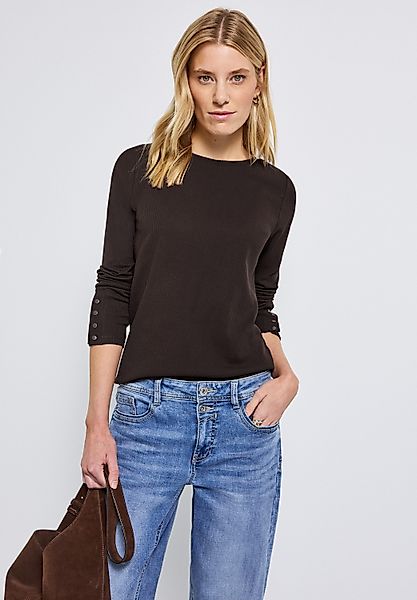 STREET ONE Langarmshirt mit Rippstruktur und günstig online kaufen