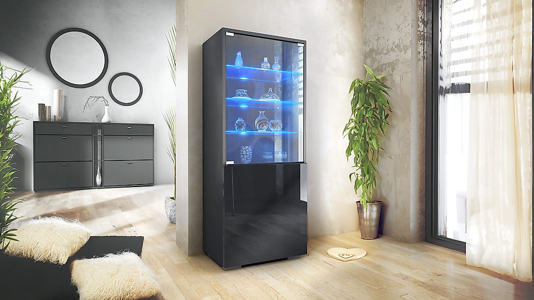 Vladon Standvitrine Granada (Vitrinenschrank, mit Glastür günstig online kaufen
