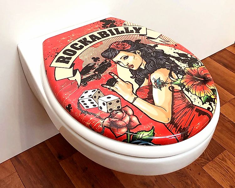 ADOB WC-Sitz »Rockabilly« Absenkautomatik, zur Reinigung abnehmbar günstig online kaufen