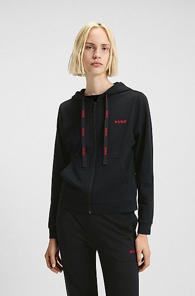 HUGO Sweatjacke Kapuze, Reißverschluss, gerade geschnitten günstig online kaufen