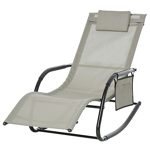 Outsunny Schaukelstuhl Gartenstuh, Schaukelliege, aus Metall günstig online kaufen