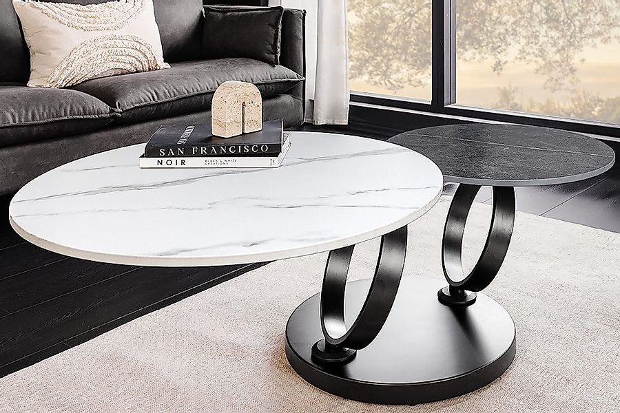 riess-ambiente Couchtisch DANCING RINGS weiß/anthrazit/schwarz · günstig online kaufen