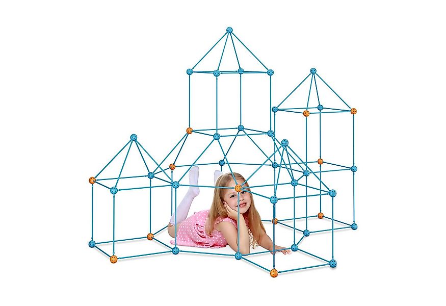 relaxdays Spielzelt DIY Konstruktionsspielzeug Höhle bauen (132-tlg) günstig online kaufen