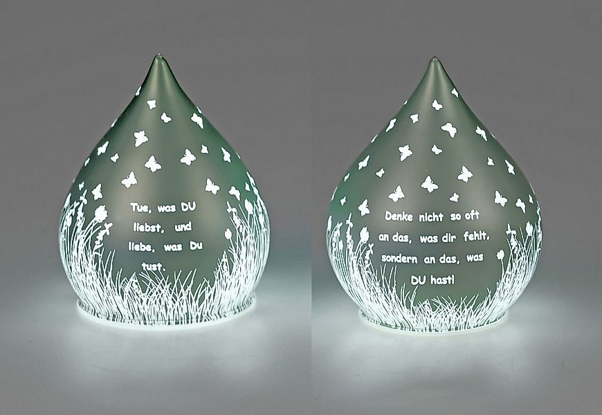 formano LED Tischleuchte Sprüche, Farbe: Grün, Motiv: Sprüche günstig online kaufen