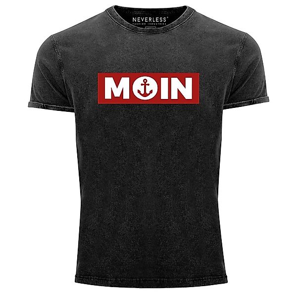 Neverless Print-Shirt Herren Vintage Shirt Moin günstig online kaufen