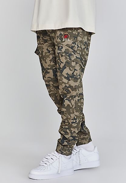 Siksilk Cargohose SikSilk Herren Grün Camo günstig online kaufen