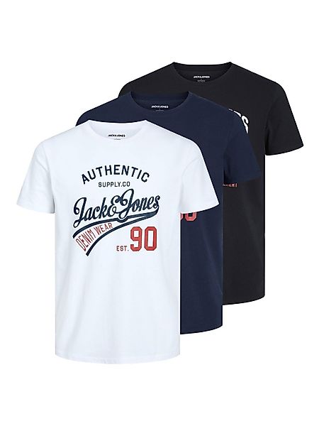 Jack & Jones T-Shirt JJETHAN 3er günstig online kaufen