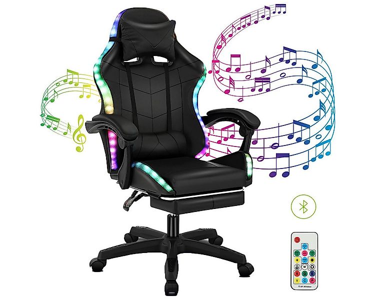 oyajia Gaming Chair Gaming-Stuhl mit LED, mit HIFI Stereo Lautsprecher, Gam günstig online kaufen