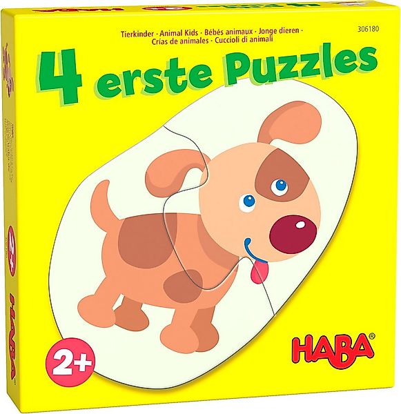 Haba Puzzle 2, 2x3, 4 Teile Kinder Puzzle 4 erste Puzzles Tierkinder 130618 günstig online kaufen