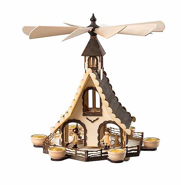 SAICO Original Weihnachtspyramide »Hauspyramide, Waldleute« für 6 Teelichte günstig online kaufen