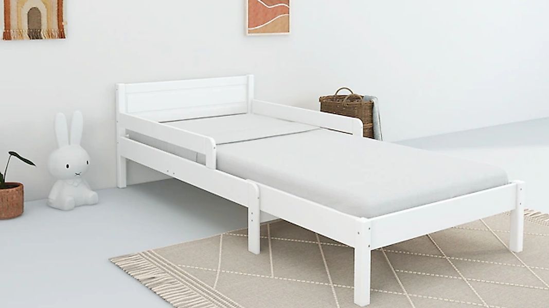 OTTO home Kinderbett »Hero, Massivholzbett, ausziehbar von 140 bis 200 cm, günstig online kaufen