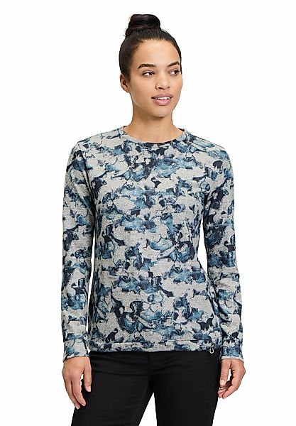 Betty&Co Kurzarmshirt "Damen Casual-Shirt mit Tunnelzug" 1 Stk. tlg. Druck günstig online kaufen