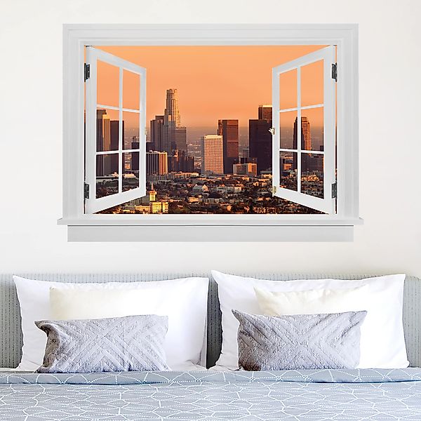 Wandtattoo Offenes Fenster Skyline of Los Angeles günstig online kaufen