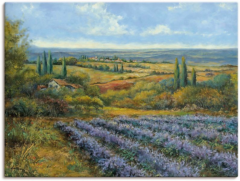 Artland Leinwandbild "Lavendelfelder in der Provence" Europa 1 Stk. tlg. au günstig online kaufen