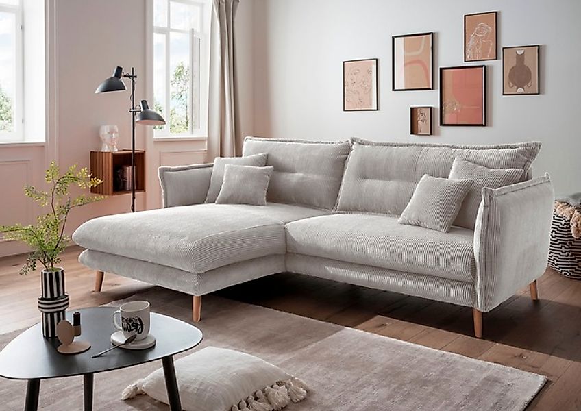 INOSIGN Ecksofa »Lazio modern und bequem, schmale Armlehnen, tolle Detailve günstig online kaufen