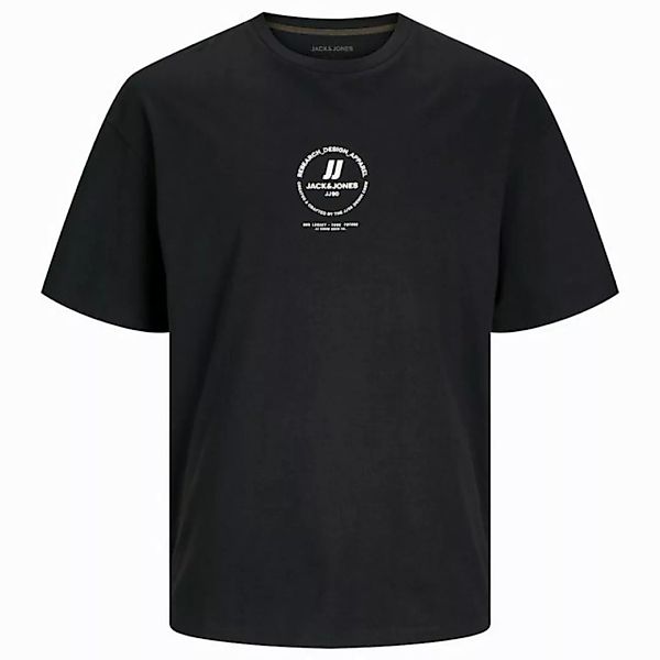 Jack & Jones Rundhalsshirt Jack&Jones XXL T-Shirt schwarz Print JJQUINN günstig online kaufen