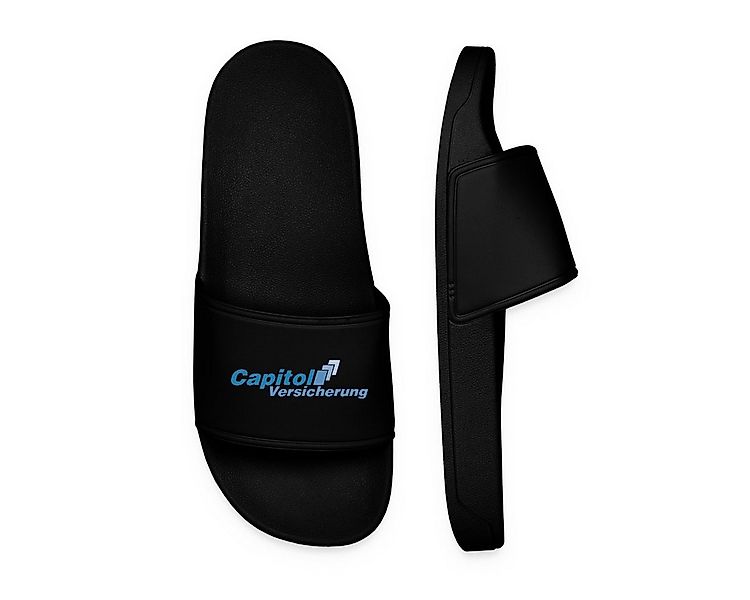 Spreadshirt Stromberg Logo Capitol Versicherung Badelatschen Herren Badesch günstig online kaufen