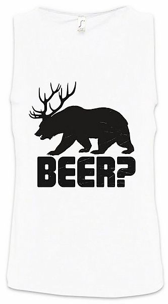 Urban Backwoods Tanktop Beer? Ärmelloses T-Shirt Bier Hirsch Reh Jagd Jäger günstig online kaufen