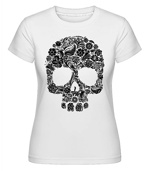 Flower Skull · Shirtinator Frauen T-Shirt günstig online kaufen