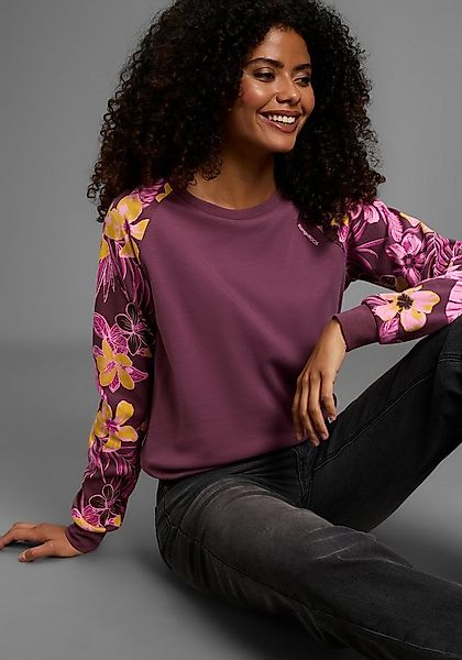 KangaROOS Sweatshirt Ärmel mit Blumendruck günstig online kaufen