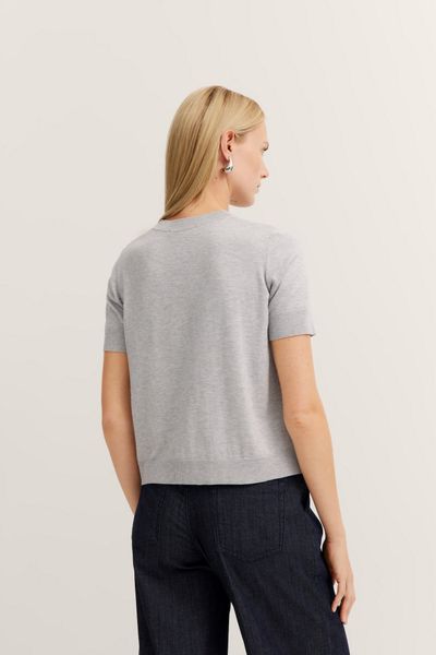 bugatti Rundhalspullover mit kurzen Ärmeln günstig online kaufen