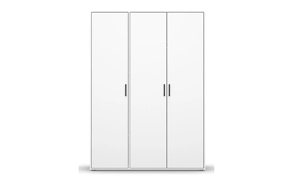 Drehtürenschrank  Yarm ¦ weiß ¦ Maße (cm): B: 140 H: 194 Schränke > Kleider günstig online kaufen