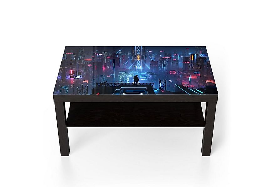 DEQORI Couchtisch 'Cyberpunk Stadt bei Nacht', Glas Beistelltisch Glastisch günstig online kaufen