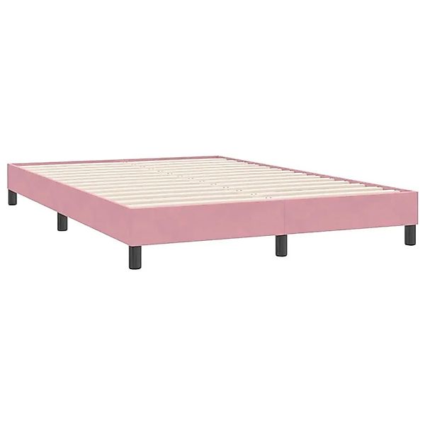 vidaXL Bettgestell Ohne Matratze Rosa 160x220 cm Samt 4101414 günstig online kaufen