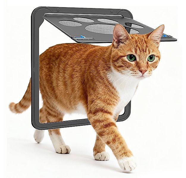 TUWENA Katzenklappe Katzentür für Fliegengitter, Abschließbar Haustiertür f günstig online kaufen