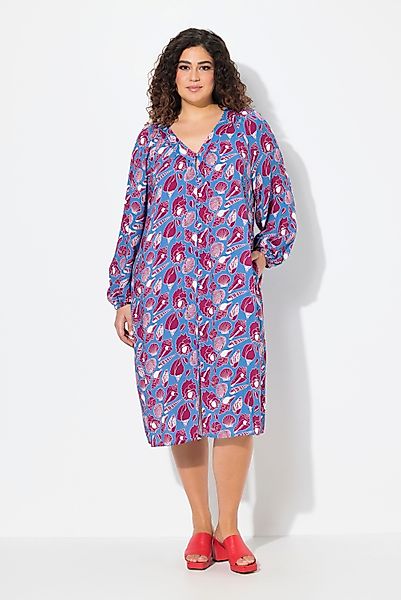 Ulla Popken Jerseykleid Midikleid Muscheln Oversized günstig online kaufen