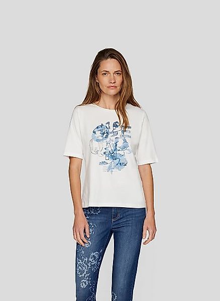 Rabe Print-Shirt Rabe Casual-Shirt mit Denim-Print und Strassdetails günstig online kaufen