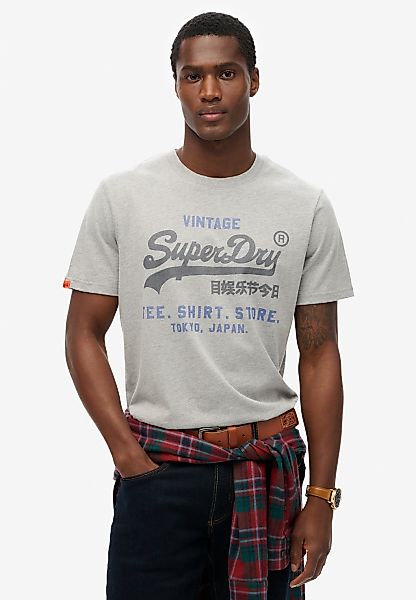 Superdry Rundhalsshirt "VL HERITAGE RELAXED TEE" Baumwollmischung, relaxed günstig online kaufen