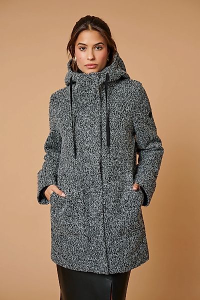 ZABAIONE Kurzmantel "Coat Es44ther" Salt & Pepper Optik günstig online kaufen